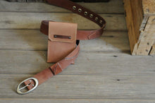 Load image into Gallery viewer, Phone Pouch with Belt Loop - hand stitched - MADE TO ORDER
