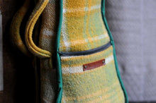 Load image into Gallery viewer, Ukulele Case Repurposed Blanket in Yellow &amp; Green - Ready to Ship
