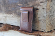 Load image into Gallery viewer, Phone Pouch with Belt Loop - hand stitched - MADE TO ORDER
