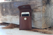 Load image into Gallery viewer, Phone Pouch with Belt Loop - hand stitched - MADE TO ORDER
