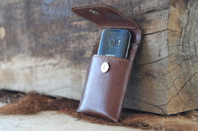 Load image into Gallery viewer, Phone Pouch with Belt Loop - hand stitched - MADE TO ORDER
